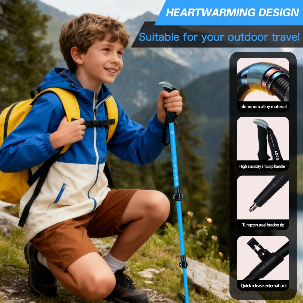 Amazon.com : Hiking Trekking Poles, 2 Pack Anti Shock, Adjustable